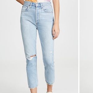 Agolde Riley high rise straight crop jeans